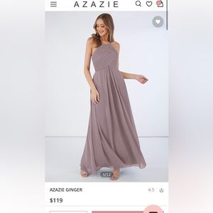 Azazie ginger dress- Dusk